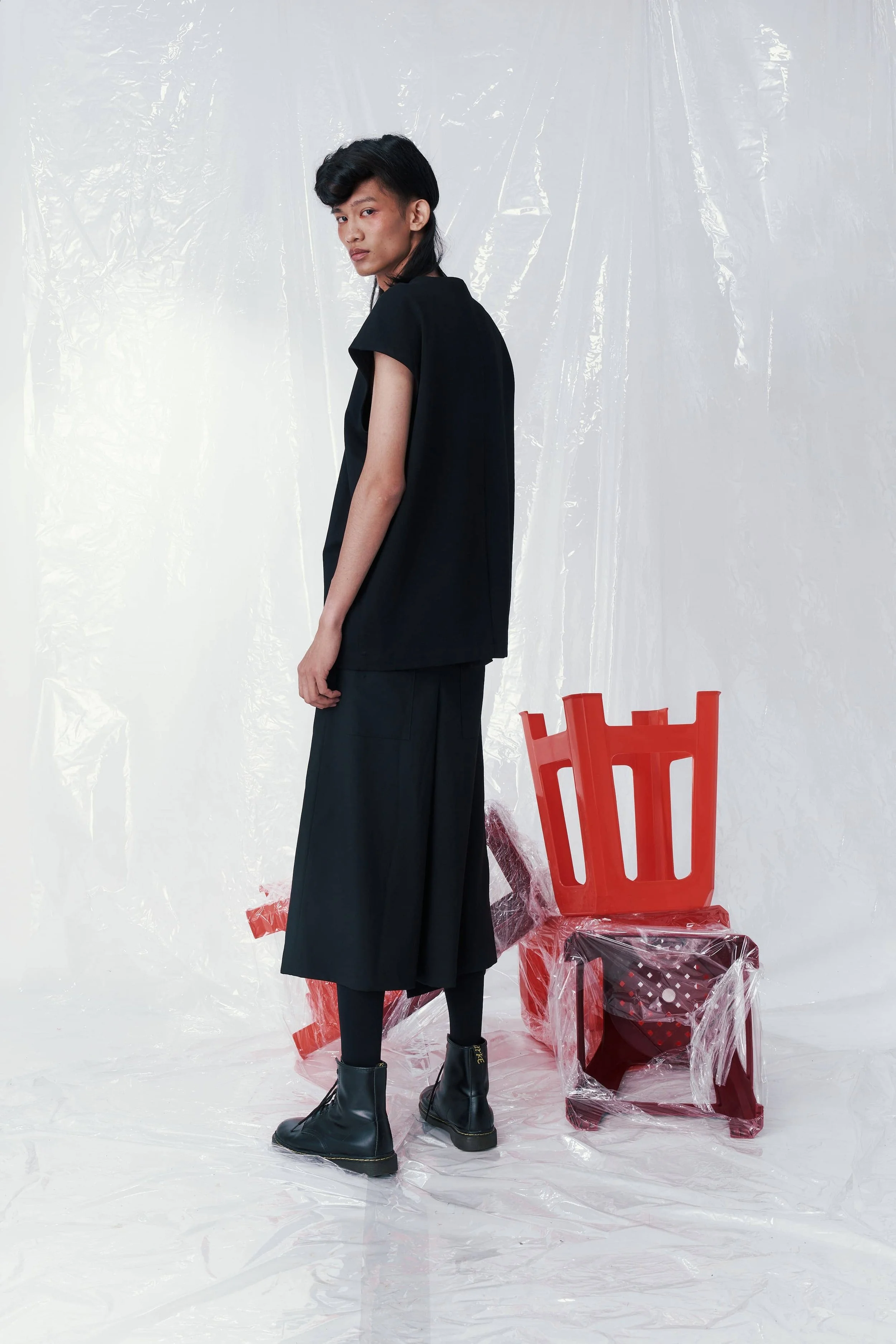 INF Asymmetric Belted Punk Vest — INF - Garment for the